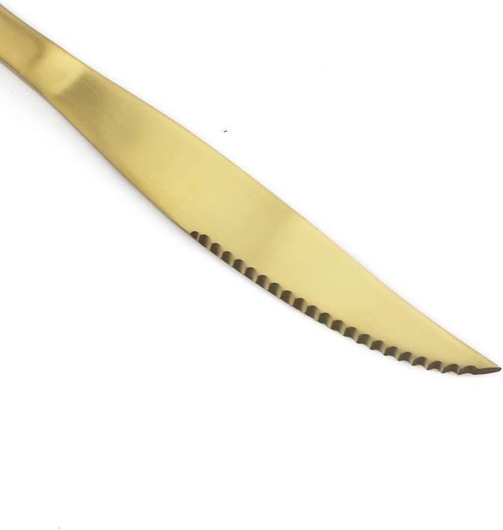 Gugrida Luxury 18/10 Stainless Steel Flatware Set Matte Black Silverware Set