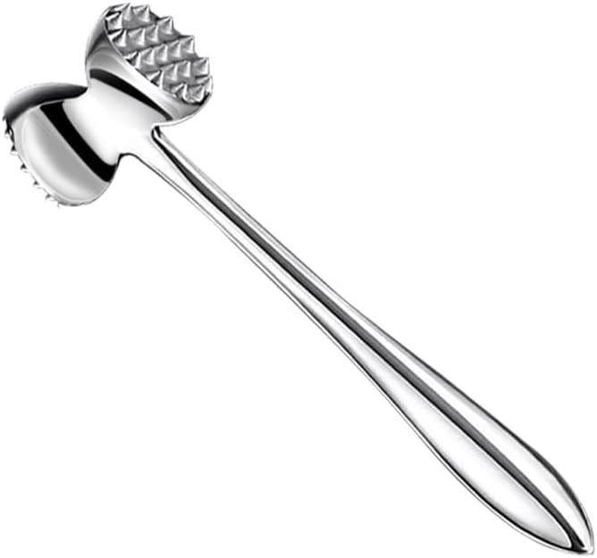 304 stainless steel meat tenderizer, meat tenderizing hammer, double-sided meat hammer chicken meat grinder, heavy-duty meat pounder for steaks and beef, kitchen cooking mallet