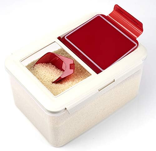 Komax Biokips Extra Large Food Containers, 20lb Food Storage Bins with Lids & Scooper, BPA Free Airtight Kitchen Storage Containers to Store Dry Food, Cat/Dog Food Storage Container (13 x 10 x 7.5)