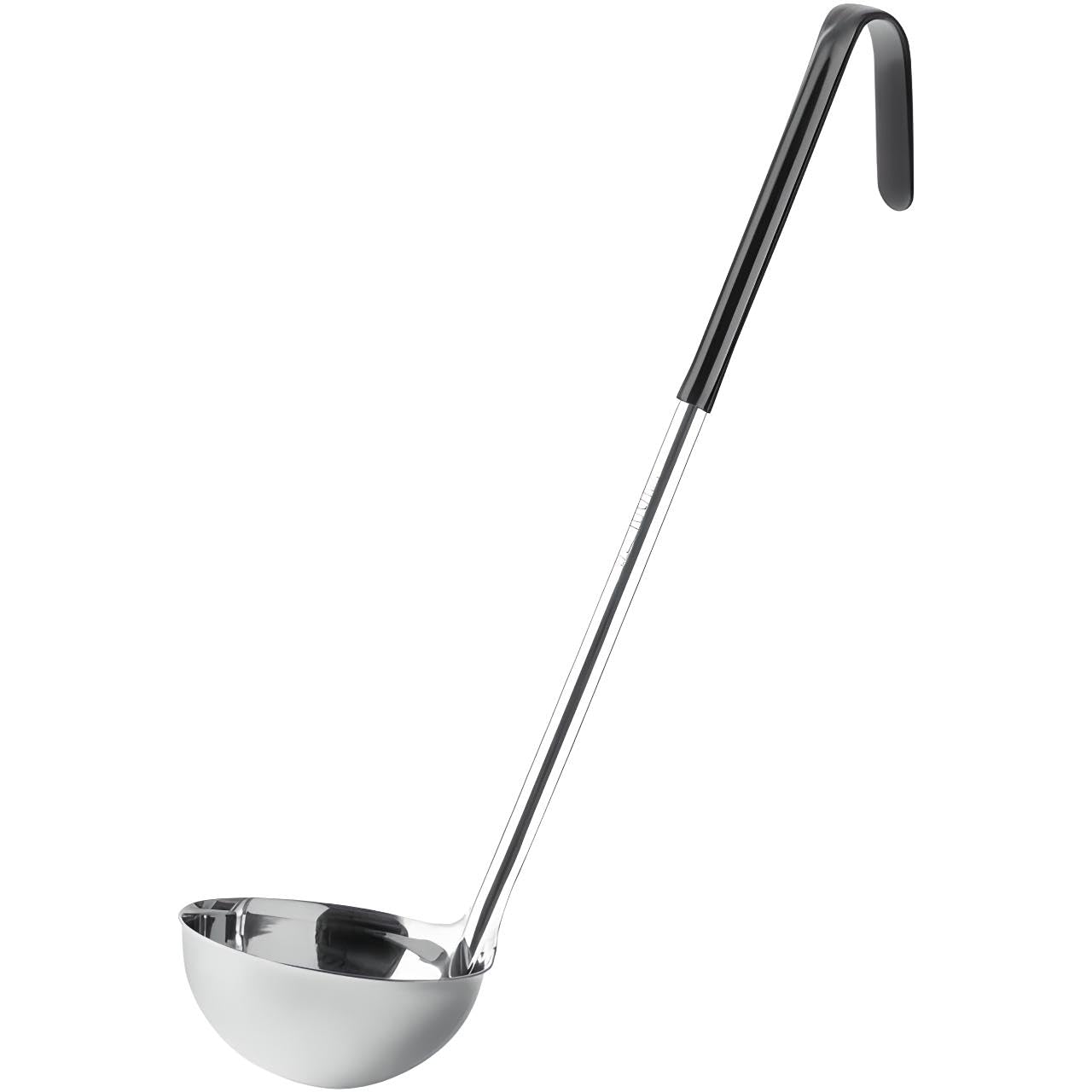 OCS Parts Professional Series Stainless Steel Culinary Ladle | 6 Ounce | Heat Resistant PVC Handle, Dishwasher Safe 14-Inch Soup Ladle for Home and Commercial Kitchens