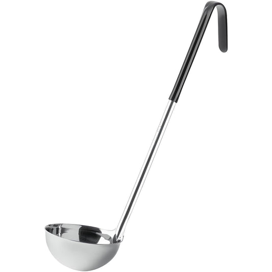 OCS Parts Professional Series Stainless Steel Culinary Ladle | 6 Ounce | Heat Resistant PVC Handle, Dishwasher Safe 14-Inch Soup Ladle for Home and Commercial Kitchens