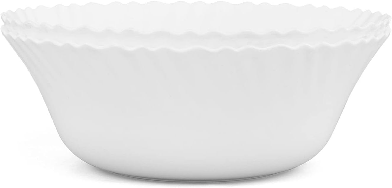 Mintra Home Curly Collection (11.75in Large Bowl 2pk, White)