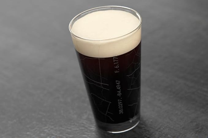 Well Told Engraved Lexington Kentucky Map Pint Glass, Etched Beer Gift (16 oz, Clear) City Map Pint, Custom City Glassware, Gifts For Beer Lovers