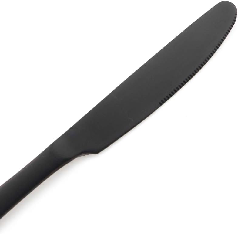 Gugrida Luxury 18/10 Stainless Steel Flatware Set Matte Black Silverware Set