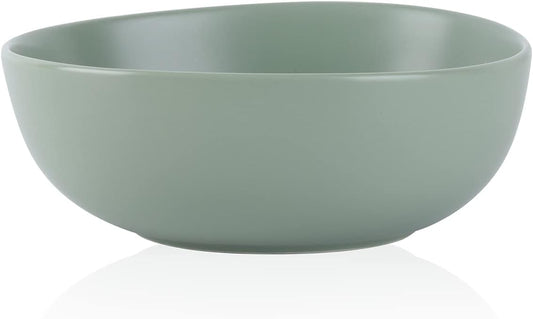 Stone Lain Delilah 6-inch Bowl 6-Piece Dish Set, Porcelain, Honeydew