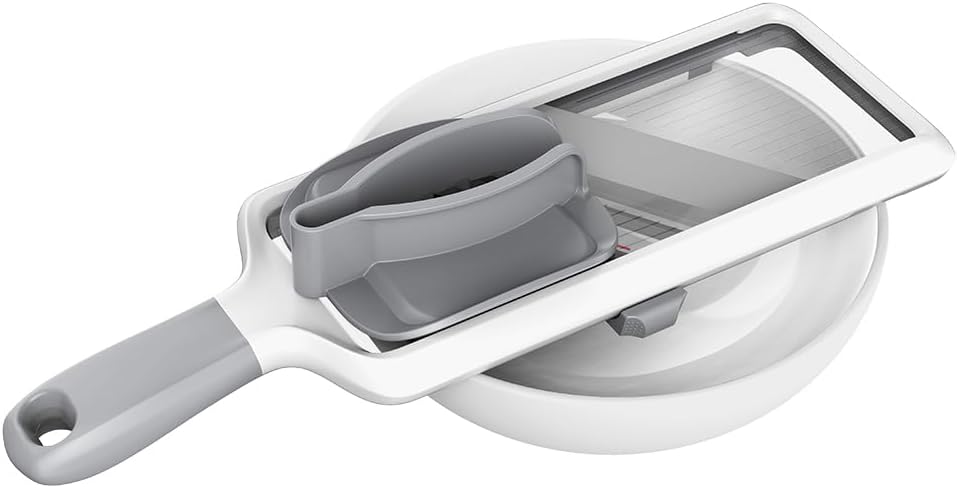 Safety Hand Guard for Mandoline Slicers – Ergonomic, Non-Slip Grip, Durable for Smooth and Safe Slicing of Fruits & Vegetables (Gray)