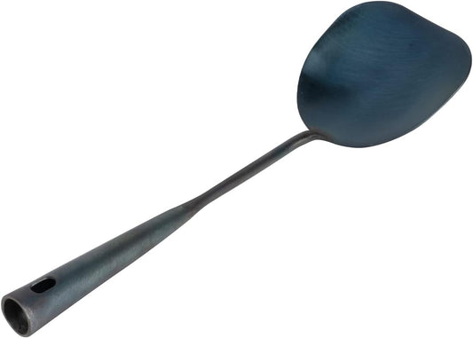 ZhenSanHuan Chinese Traditional HandMade Iron Spatula Wok Tool,Long wok utensil (Spatula, 32CM/12.6'')