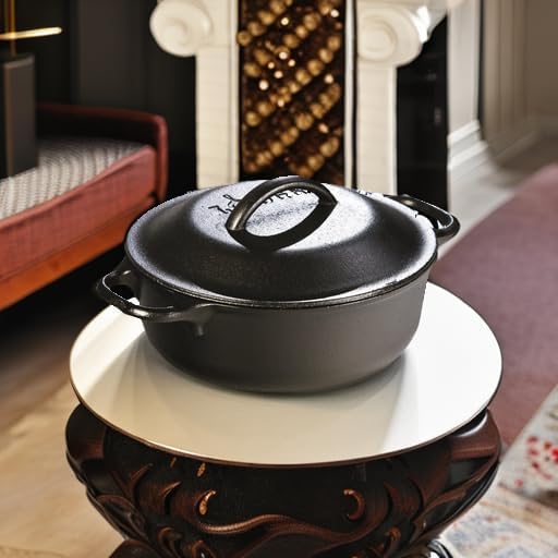 Lodge 2 Quart Pre-Seasoned Cast Iron Dutch Oven with Lid - Dual Handles - Use in the Oven, on the Stove, on the Grill or over the Campfire - Black