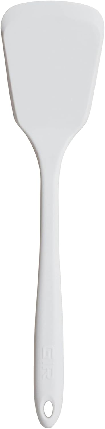 GIR: Get It Right Silicone Turner Spatula - Non-Stick & Heat Resistant - Silicone Spatula for Cooking & BBQs - Lifts, Flip, and Transfer Food Items - 13 Inch, Studio White