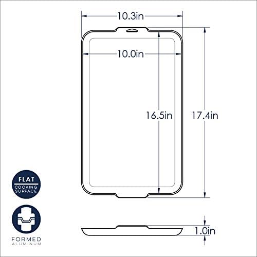 Nordic Ware Two Burner Griddle, 10.3 x 17.4 inches, Non-Stick, Black