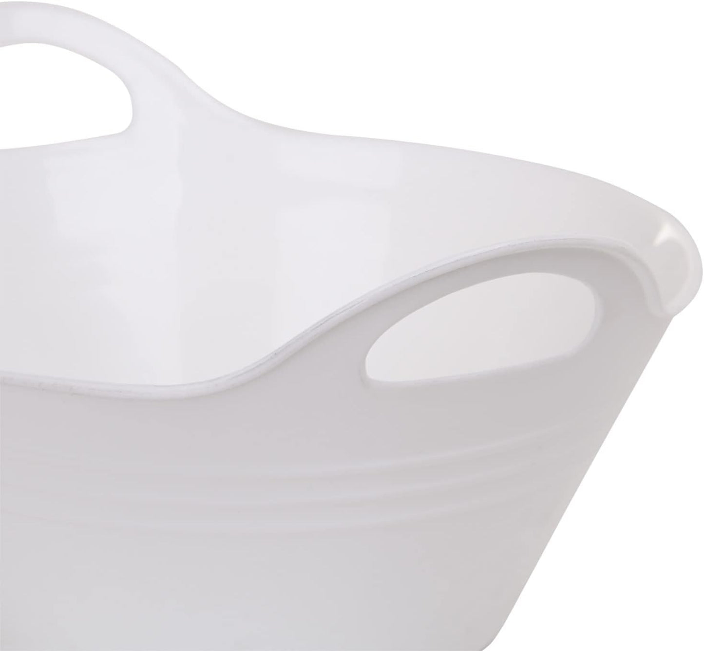Mintra Home Plastic Bowls with Handles (970ml Small 3pk, White)