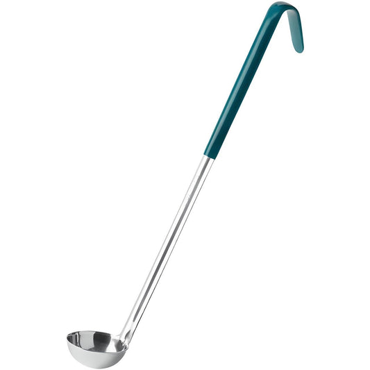 OCS Parts Professional Series Stainless Steel Culinary Ladle | 0.5 Ounce | Heat Resistant PVC Handle, Dishwasher Safe 11.5-Inch Soup Ladle for Home and Commercial Kitchens