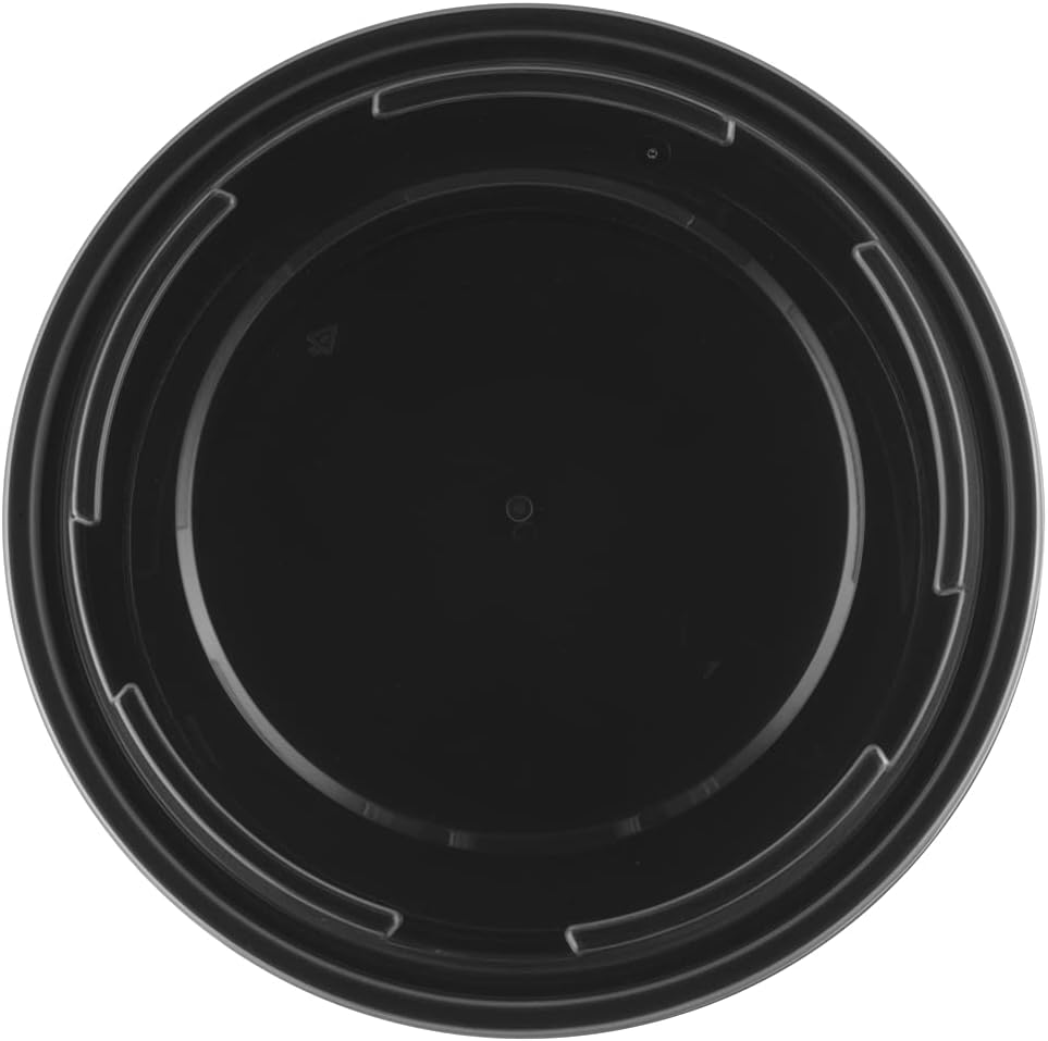 TIYA Food Containers – 48 oz Bulk 150 Pack with Lids – Plastic Food Storage To-Go Round Bowls – Reusable, Microwavable, Dishwasher Safe – Leak-Proof and Great for Meal Prep - BPA-Free