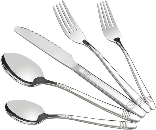 Begale 80-piece Flatware Set, Stainless Steel, Service for 16