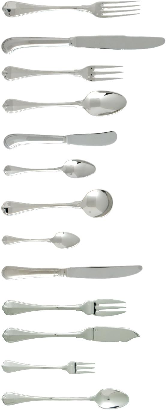 Fortessa San Marco 18/10 Stainless Steel Flatware Solid Handle Steak Knife, Set of 12