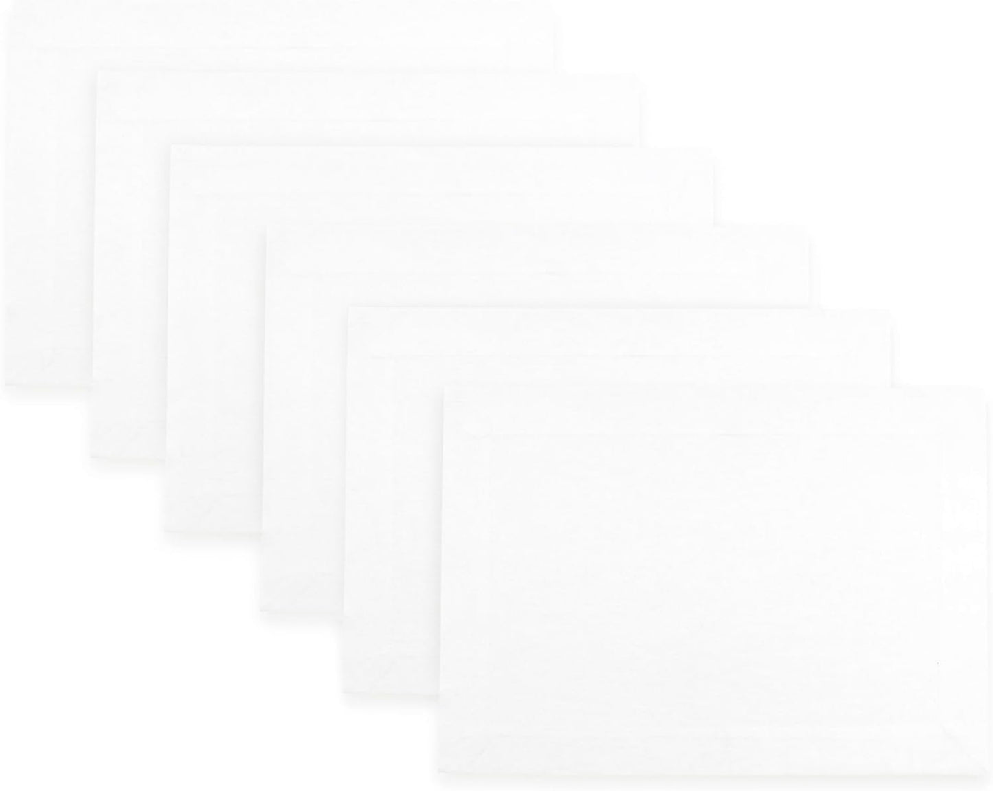 D'Moksha Homes Linen White Placemats Set of 6-100% Pure Linen Placemats 14 x 19 Inch for Fall, Autumn and Halloween - Handcrafted and Machine Washable