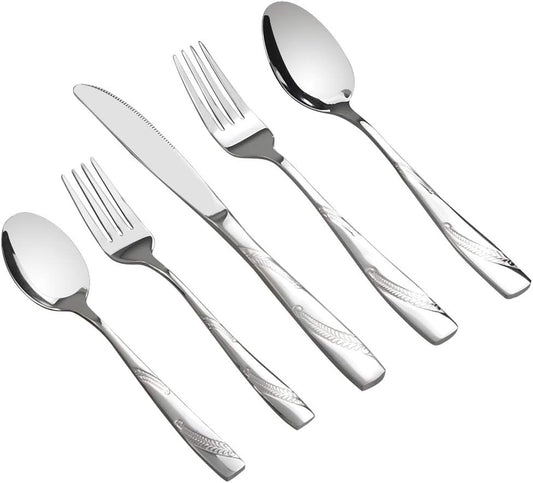 40-Piece Stainless Steel Flatware Cutlery, Service for 8