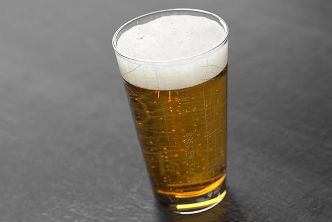 Well Told Engraved Indianapolis Indiana Map Pint Glass, Etched Beer Gift (16 oz, Clear) City Map Pint, Custom City Glassware, Gifts For Beer Lovers