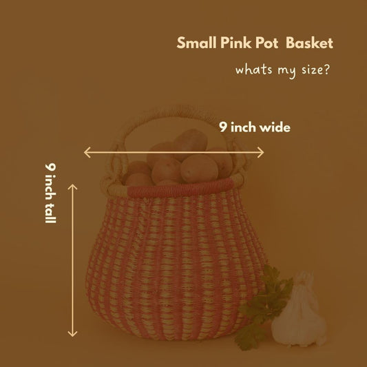 Small Pink Pot Decorative Basket for Living Room, Shelf Basket, Fruit Bowl, Kitchen Countertop Storage, Harvestng, Flower Girl Basket, Entryway Keys Wallet Bowl, Wicker, Woven