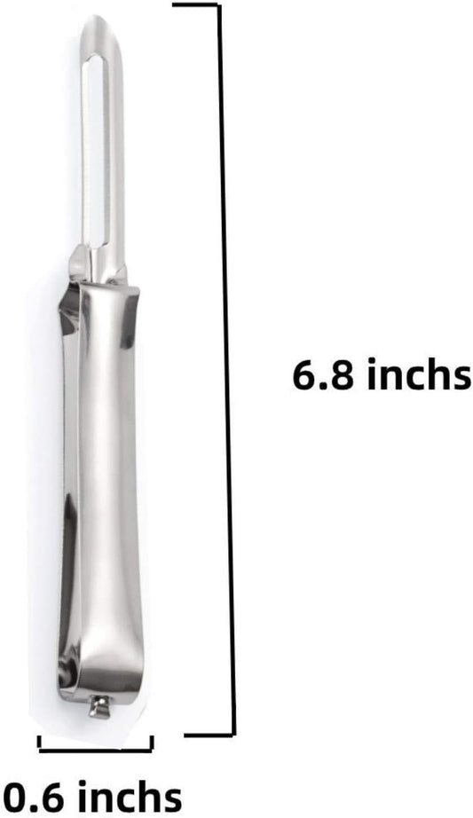 2 Pack Kitchen Vegetable Peeler, Stainless Steel Rotary Peeler for Carrot and Fruit, with Ergonomic and Control Handle-Dishwasher Safety Potato Peelers