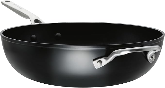 KitchenAid Hard Anodized Induction Nonstick Stir Fry Pan/Wok with Helper Handle, 12.25 Inch - Matte Black