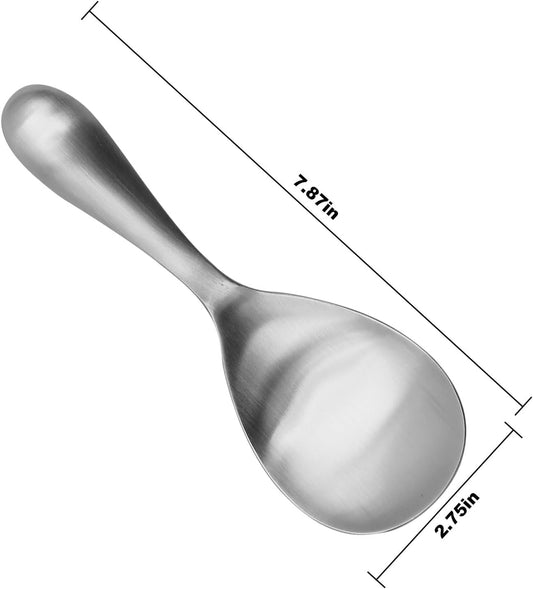 2 Pack Stainless Steel Rice Spoons, 8 Inch Thickened Heat Resistant Serving Spoon, Cooking Spoon for Kitchen Utensils