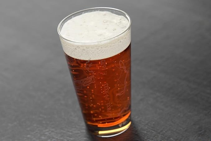 Well Told Engraved Charleston South Carolina Map Pint Glass, Etched Beer Gift (16 oz, Clear) City Map Pint, Custom City Glassware, Gifts For Beer Lovers