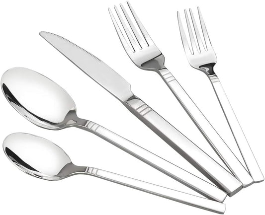 80-Piece Flatware Cutlery Silverware, Stainless Steel, Service for 16