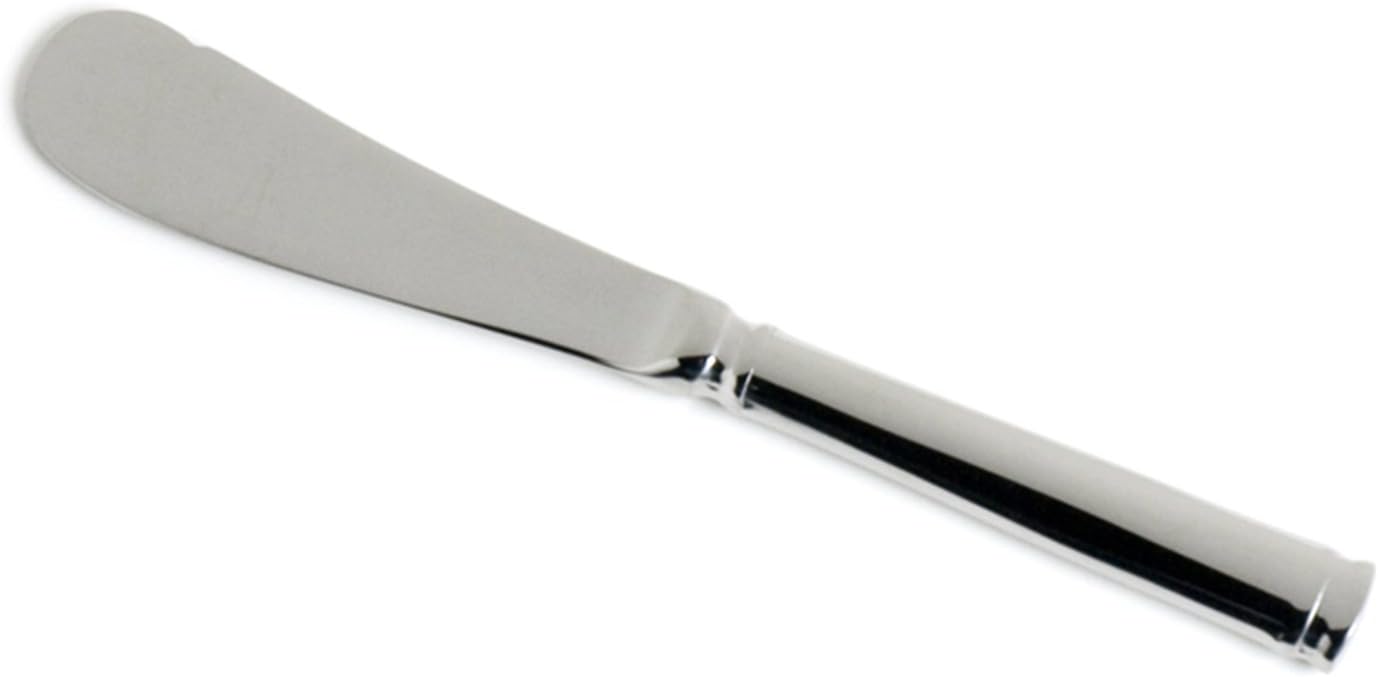 Fortessa Bistro 18/10 Stainless Steel Flatware Solid Handle Butter Knife, Set of 12, Silver