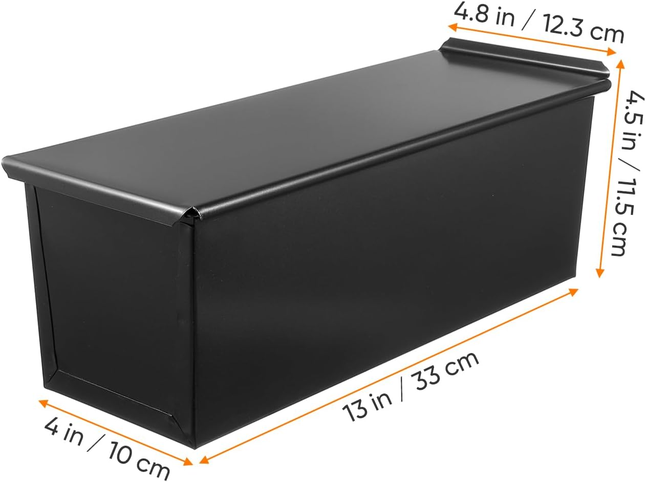 Luxshiny Pullman Loaf Pan with Lid: Non-Stick Bread Toast Box Mold with 5 Holes Design for Homemade Bread - 1.65LB Dough Capacity