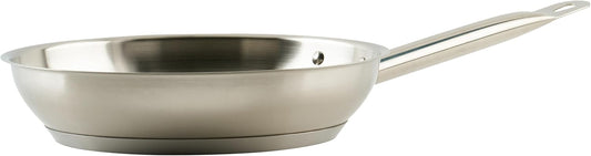 Winco Commercial-Grade Stainless Steel Fry Pan, Natural Finish, 9.5"