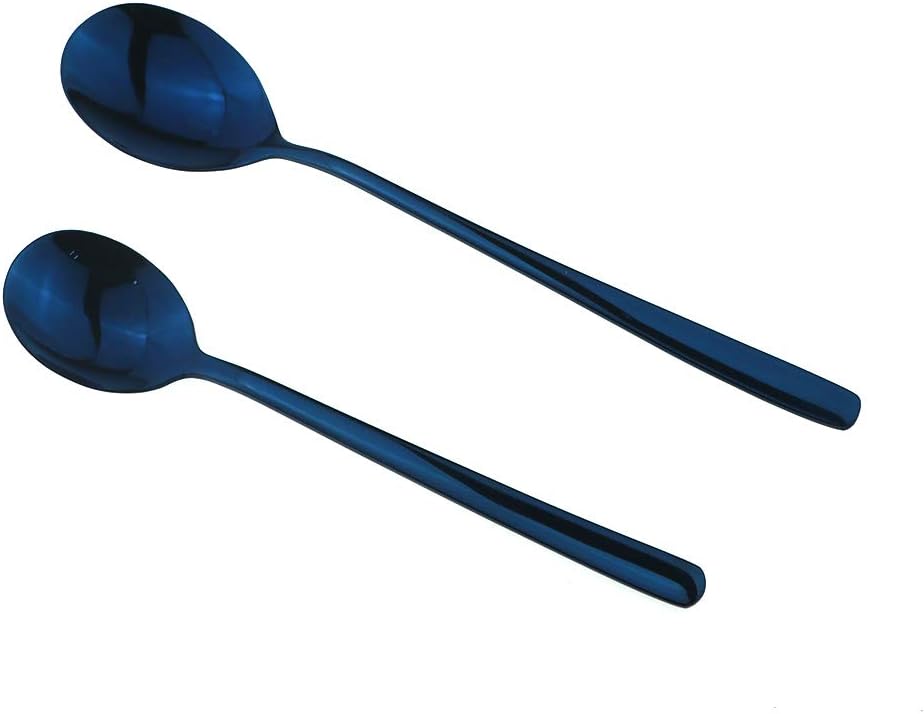 JASHII Mirror Polished Blue 20-Piece SUS304 Stainless Steel Flatware Set,Silverware Set Dinner Knife Fork Spoon Dessert Fork Salad Spoon Service for 4