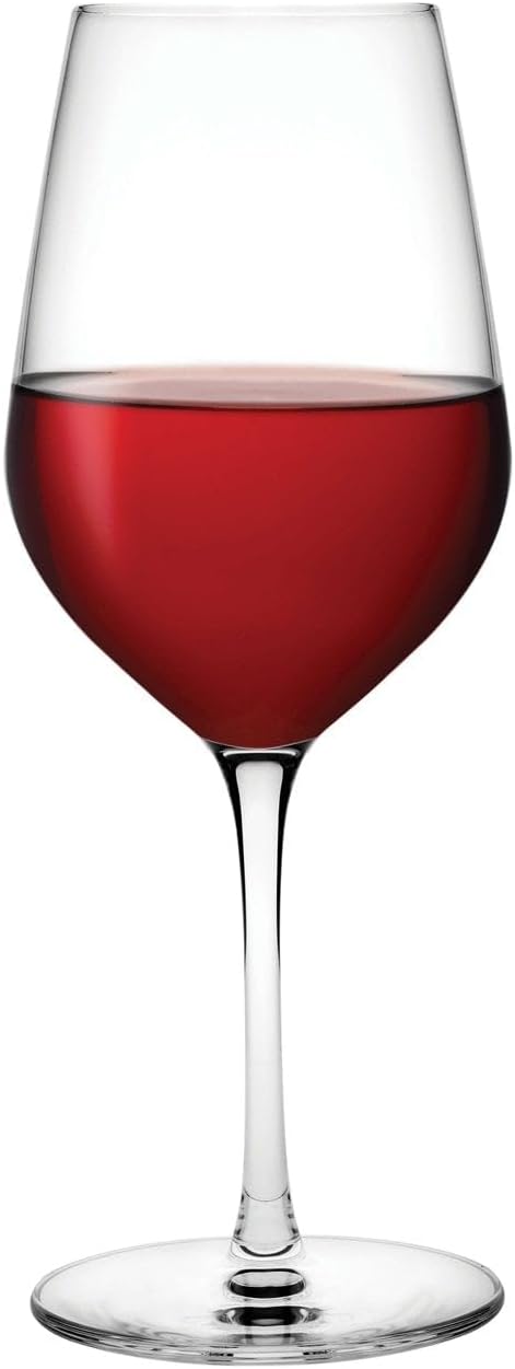 NUDE Red Wine Glasses Set of 2, Climats – Crystal Long Stem Red Wine Glasses with Statuesque Stem and Curvaceous Bowl, Lead-Free, Dishwasher Safe, 16.9 oz Each