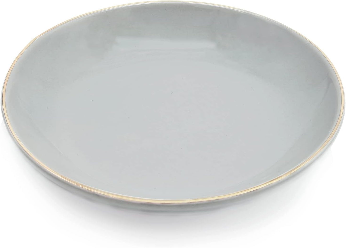 4.75" Ceramic Jewelry Tray, Small Ring Dish Holder Trinket Tray, Catch All Trays for Ring Earring Necklace Key, Christmas Gifts for Women Girls, Gray