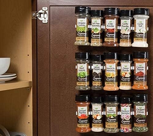 Spice Clips 30 ct Spice Clips Gripper Organizer Holds 30 Spice Jars - Pantry and Inside Cabinet Organization 3M Adhesive Spice Rack