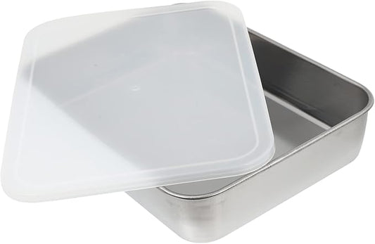 Fresh-Keeping Baking Tray with Lid 9.05X6.69X1.96 Inch Airtight Cake Container for Oven and Refrigerator Food Storage