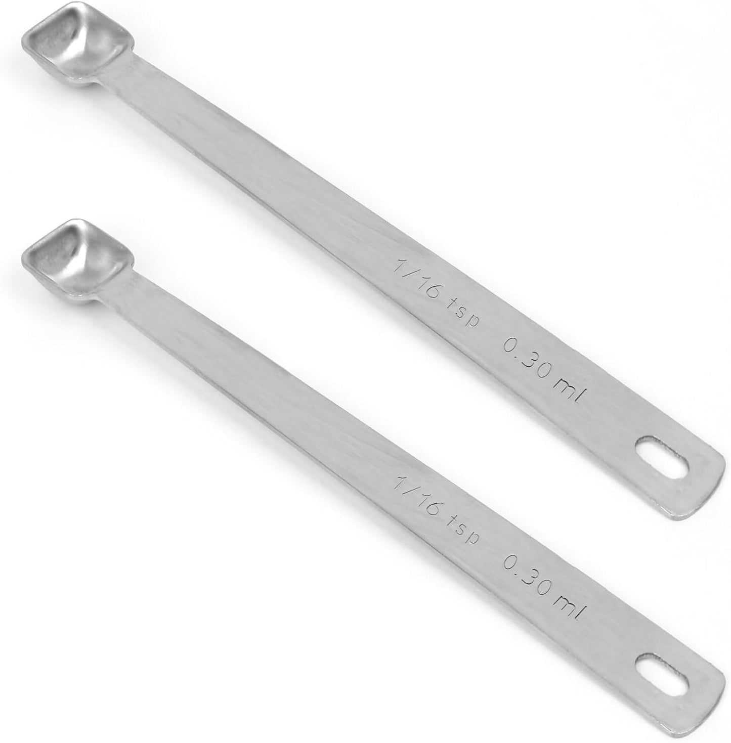 2PCS 1/16 Teaspoon(1/16tsp, 0.3ml) Single Tiny Measuring Spoon, Small Individual Stainless Steel Measure Spoons Only
