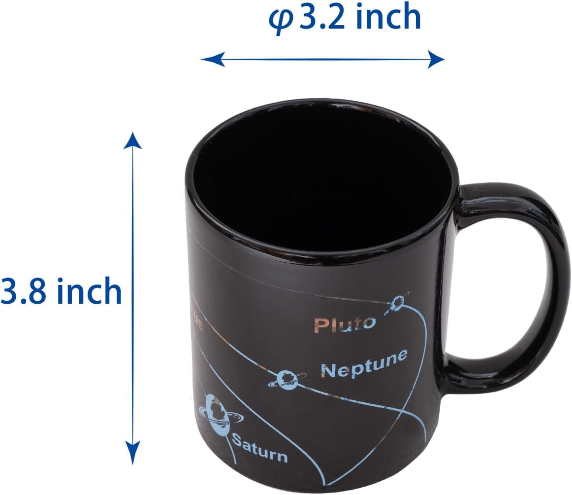 Kmiles Solar System Earth Heat Changing Mug 12 Ounce Colour Changing Magical Coffee Mug Tea Cup.