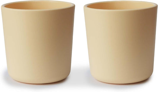 mushie Dinnerware Cups For Kids | Made in Denmark, Set of 2 (Daffodil)