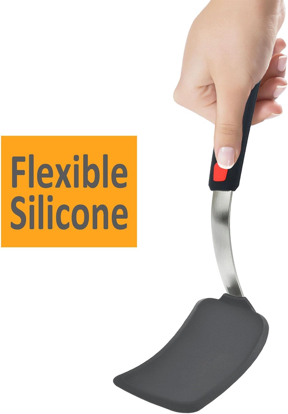 Mixed 5 Piece Silicone Spatula Set, 600F Heat-Resistant No-Melt Rubber Spatula Handle and Blade - Kitchen Cooking Utensils for Nonstick Cookware, Spatula Turner for Egg,Pancake,Burger- Dishwasher Safe