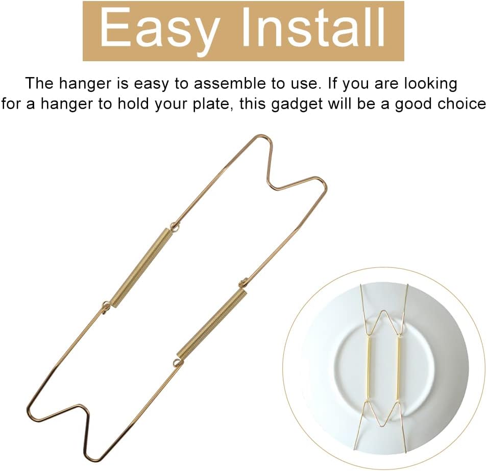 8 10 12 14 16Inch Plate Hangers for Walls Plate Dish Hangers Stainless Steel Decorative Invisible Plate Hangers Holder, Wall Hooks Home Decor (size:10in)