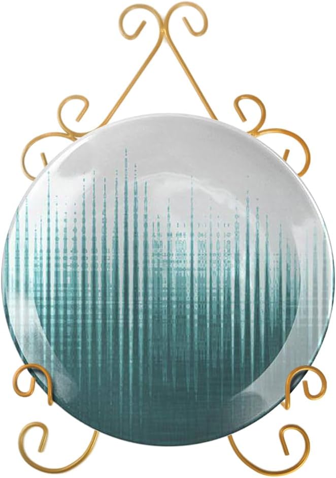 YY YEARCHY Plate Stand Holder for Wall Hanging Display Rack Art Hanger Metal Easel Photo Holder Books Bowls Platters (Yellow, 8 inches/12.6" x 7.87" x 1.57")