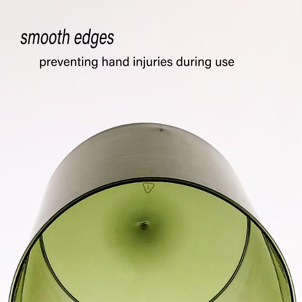 Bathroom Trash Can 6.5 x 5.7 x 6.1 Inch Small Trash Can Plastic Wastebasket Large Capacity Green Round Garbage Can for Bathroom Bedroom Office Kitchen Dorm Room (S)