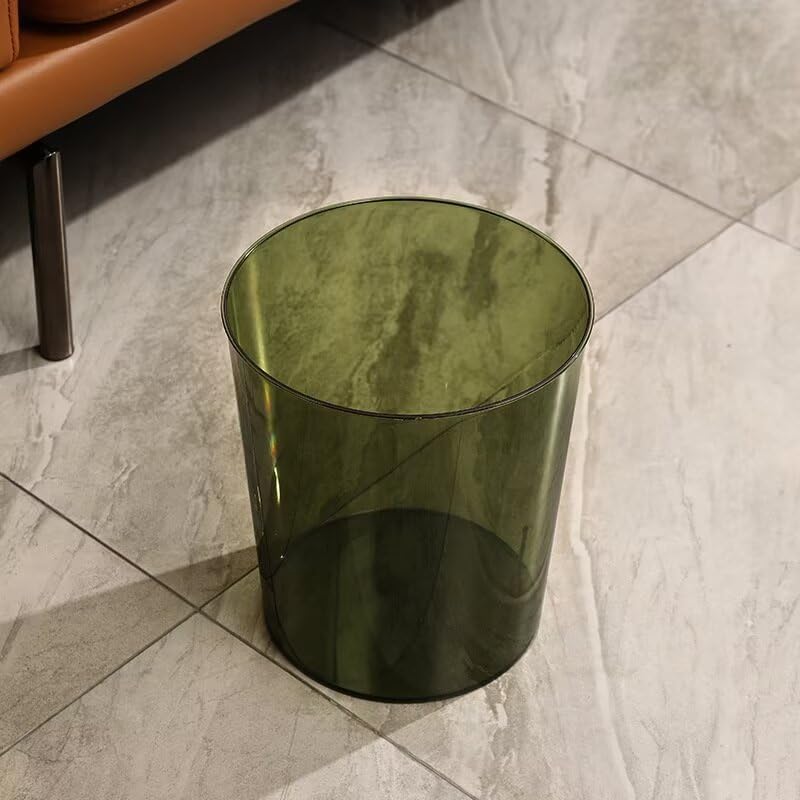 Bathroom Trash Can Small Trash Can Plastic Wastebasket for Bedroom Office Kitchen Dorm Room Dark Green M