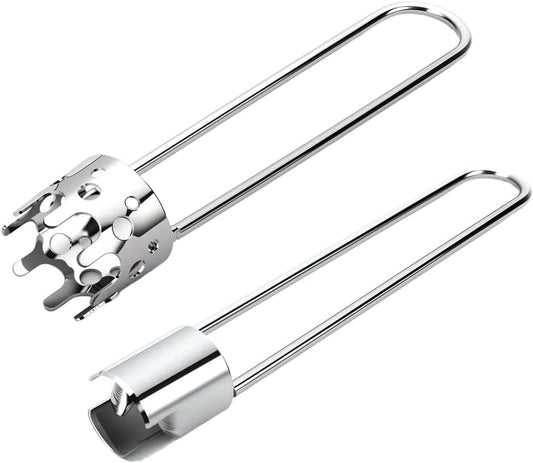 2 Pcs Fruit and Vegetable Corer Tool, Red Bell Pepper Seed Corer, Stainless Steel apple core remover, Practical Kitchen Gadget for Removing Fruit Vegetable Cores, Easy to Clean (A+B)