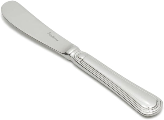 Fortessa Medici 18/10 Stainless Steel Flatware Solid Handle Butter Knife, Set of 12