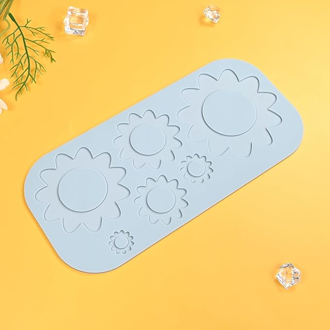 mostsom Sunflower Lace Silicone Mold for Epoxy Resin, Chocolate, Cake Decoration, Candles, Homemade Crafts Fondant Mould, Sugarcraft Pad, Crispy Chip Decor, Kitchen Tool (A_ Sunflower)