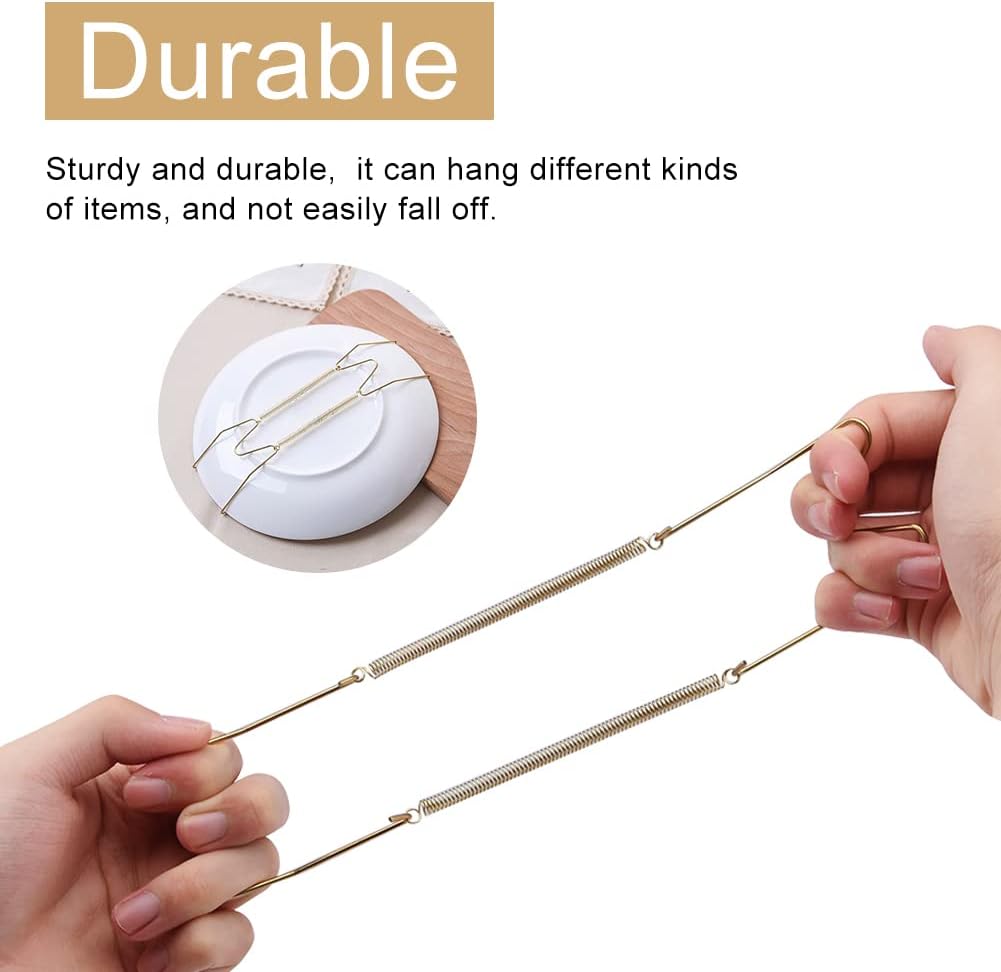 8 10 12 14 16Inch Plate Hangers for Walls Plate Dish Hangers Stainless Steel Decorative Invisible Plate Hangers Holder, Wall Hooks Home Decor (size:14in)