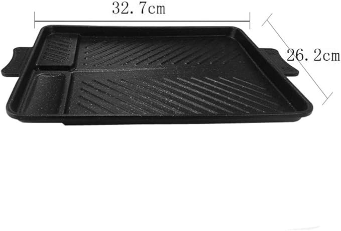 SleekPan Smokeless Grill Pan – Premium Aluminum, Non-Stick,Portable Grill Compact Design with Tilt Mechanism for Oil Drainage – Ideal for Indoor and Outdoor Grilling – Stylish Black Finish
