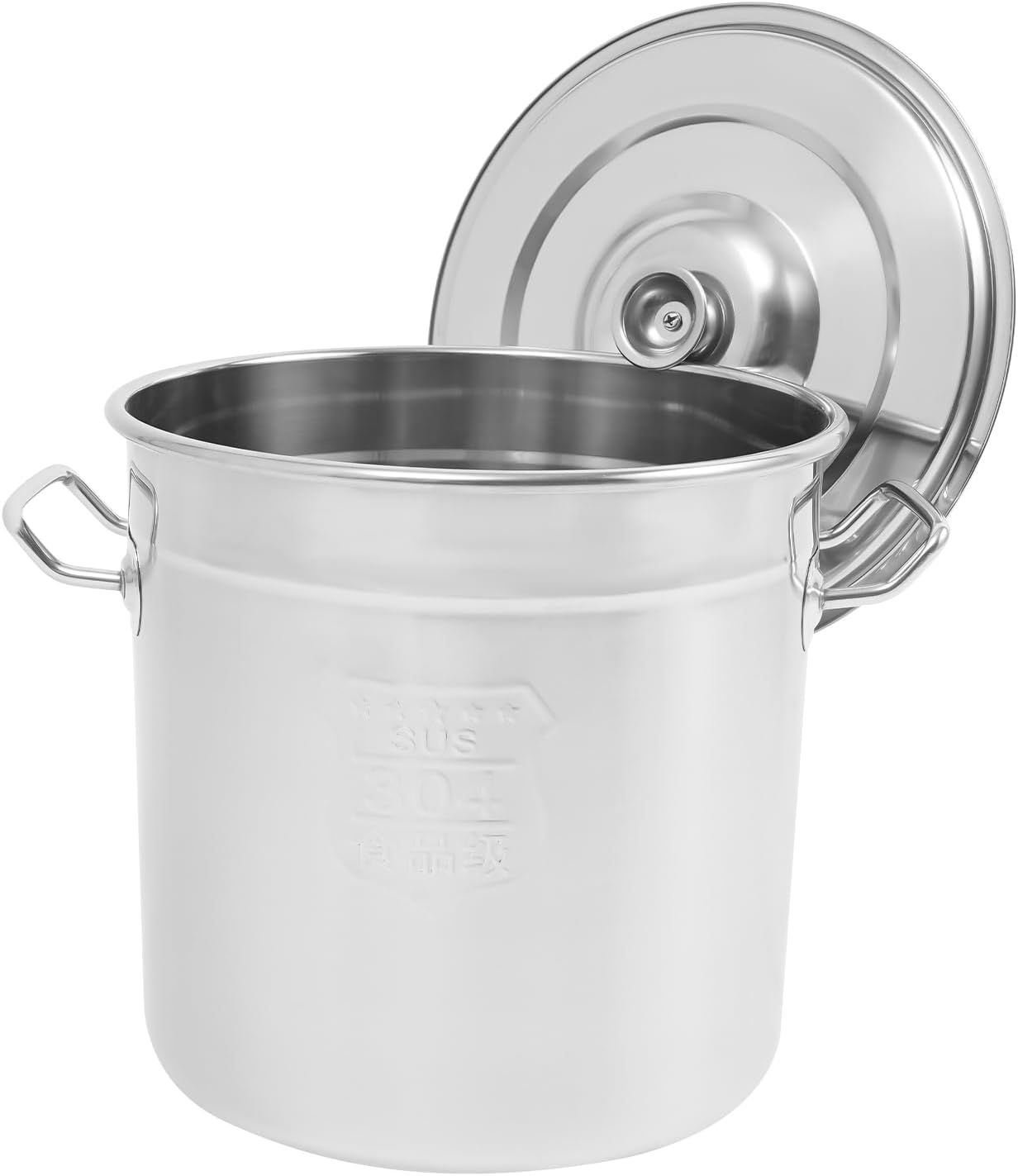 Stock Pot with Lid, 304 Stainless Steel Big Pots for Cooking, 12 Quart Stockpots with Hanging Lid and Handle, Anti-Corrosion, Anti-Rust, Used for Induction Stoves, Gas Stoves, Electric Stoves